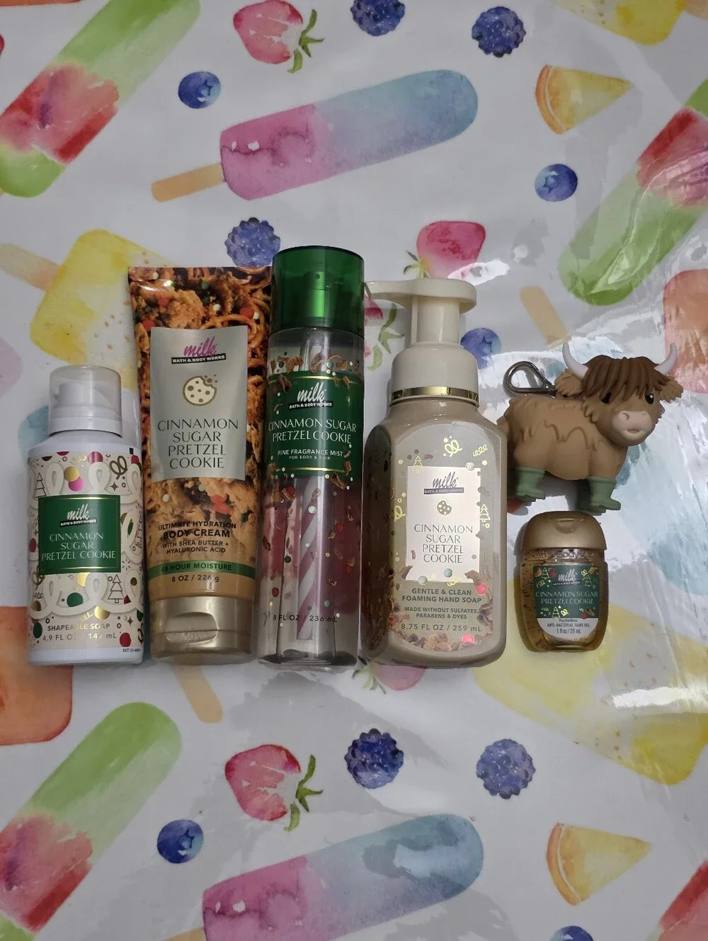 Bath & Body Works Cinnamon Sugar Pretzel Cookie 6 Piece Body Care Gift Set RARE
